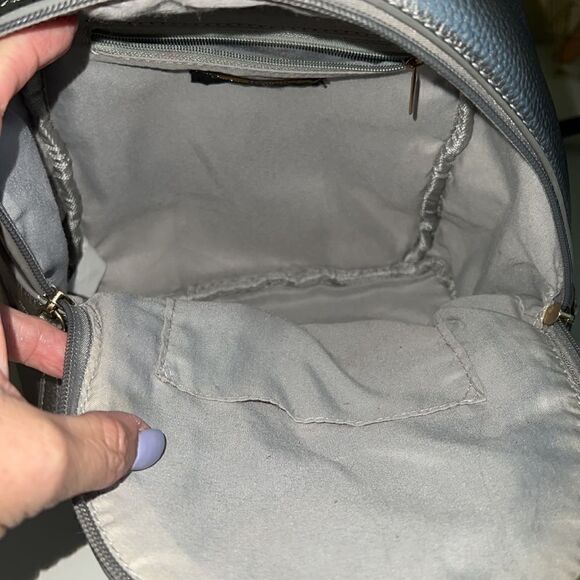 Olivia Miller Furface Silver Retro Inspired Mini Backpack - Picture 7 of 14